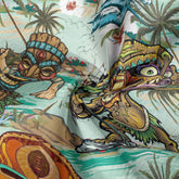 Beach Shirt Aloha Tiki Mask Hawaiian Shirt, Hawaiian Shirt Vintage Floral Long Sleeve Shirt - The Palmix